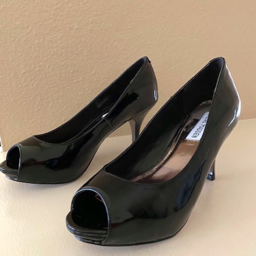 Steve Madden Patent Leather Peep Toe Pumps